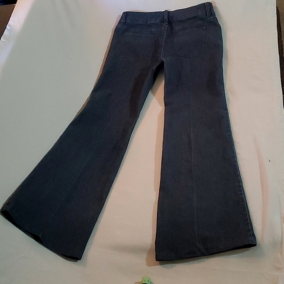 Michael Kors Denim Dark Blue Jeans Wide Leg Pants Size 6 Two Buttons 5 Pockets - Picture 2 of 10